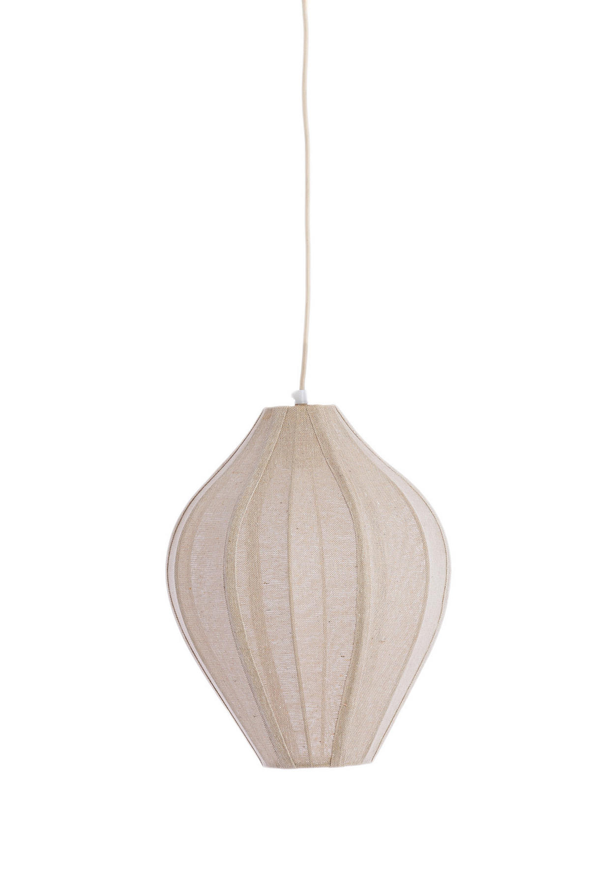 HÄNGELAMPE Pasto Weiß Ø31/38 cm - Weiß, Textil (31/31/38cm) - Light & Living