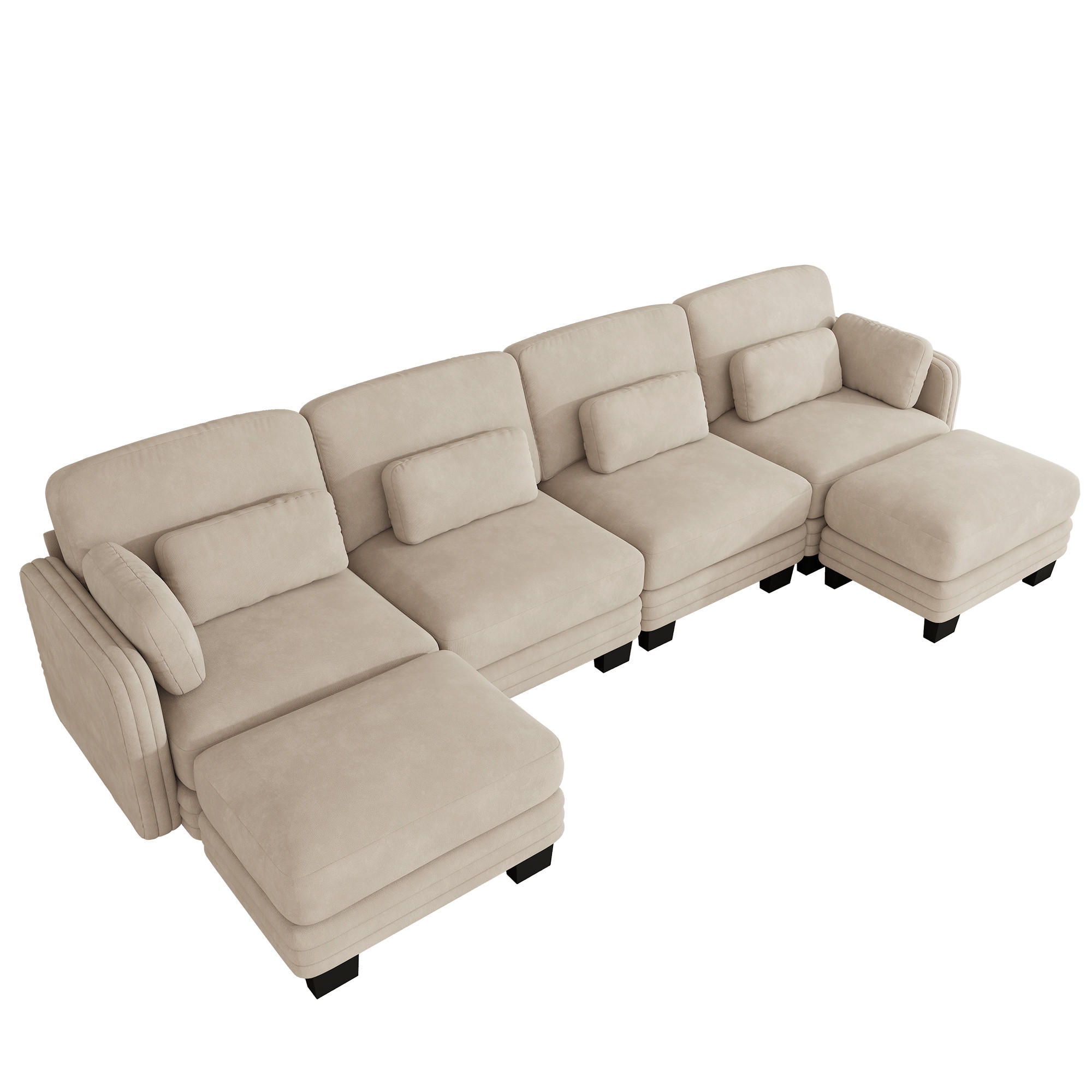 ComfortXL Wohnlandschaft Hellbraun 330x88x143 cm