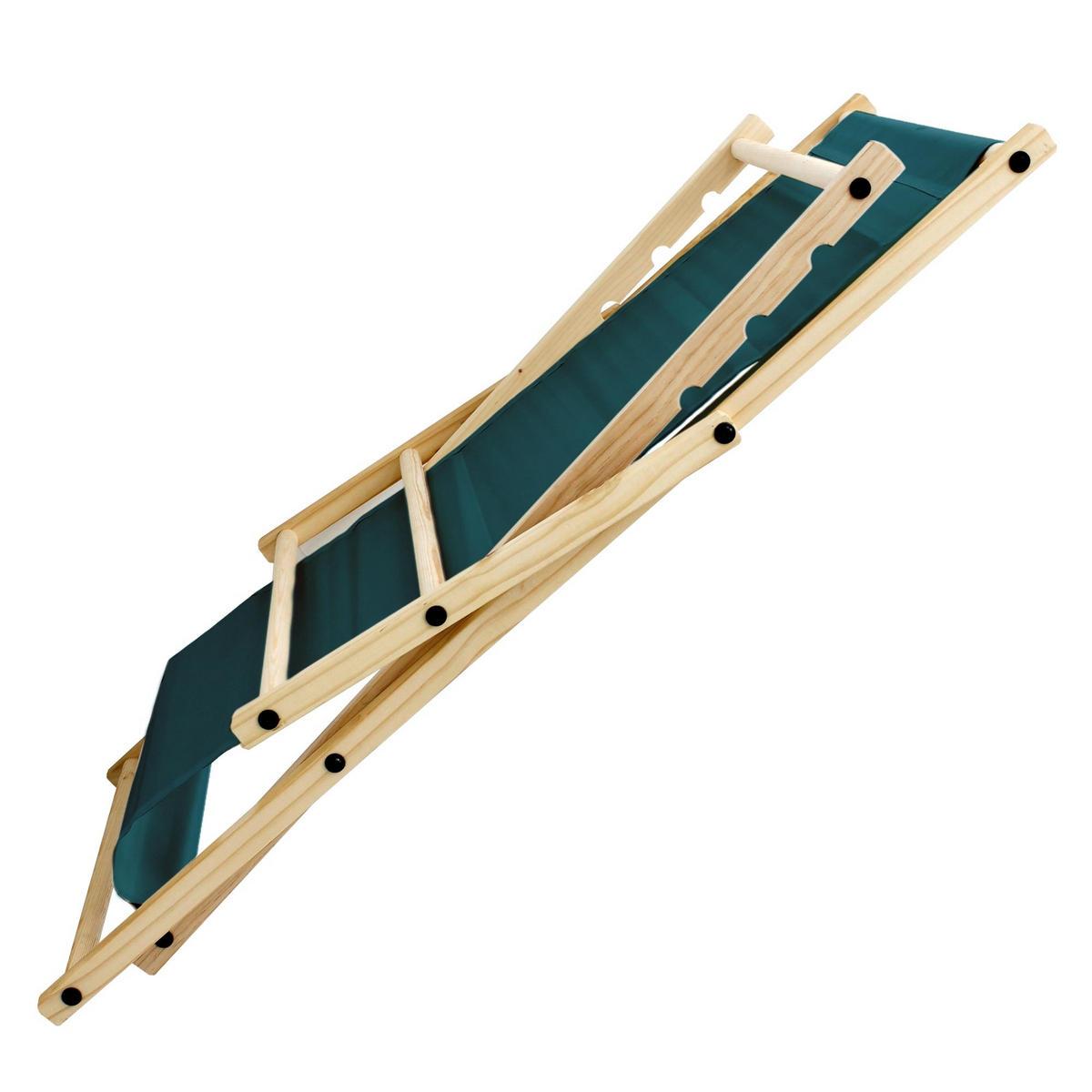 STRANDLIEGE 2er Set - Dunkelgrün, Holz (52/83/117cm) - ECD-Germany