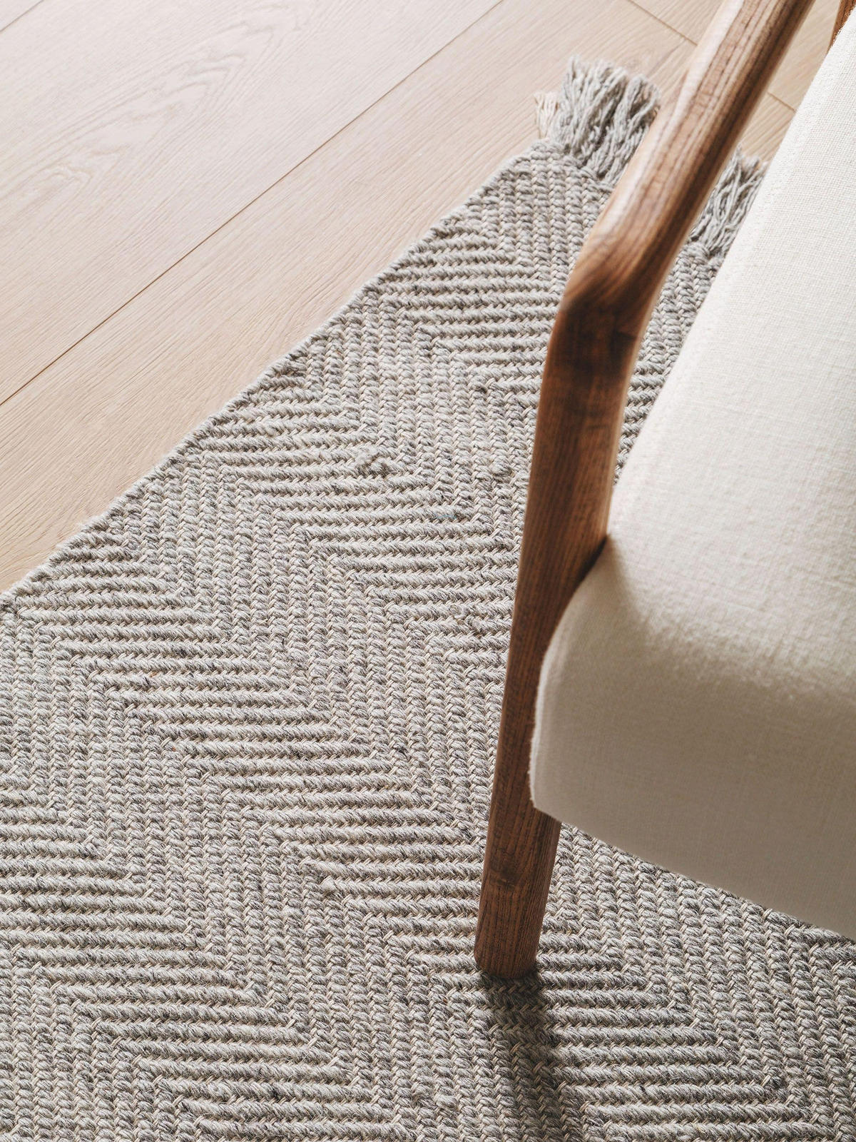 WOLLTEPPICH Lars Hellgrau 200x300 cm - Hellgrau, Textil (200/300cm) - benuta Pure