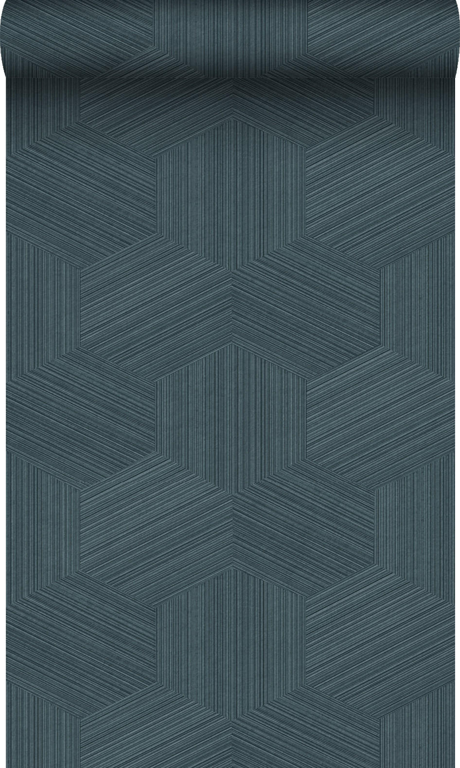 TAPETE 3D-Muster 50 x 900 cm - Blau, Papier (50/900cm) - Origin Wallcoverings