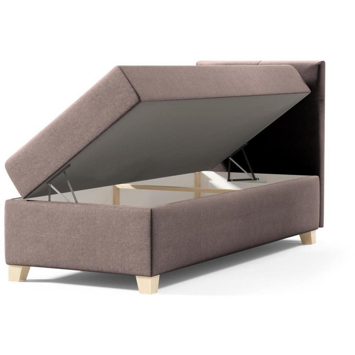 POLSTERBETT Helen Mini 93/206/106 braun - Braun, Holzwerkstoff/Textil (90/200cm) - Beautysofa