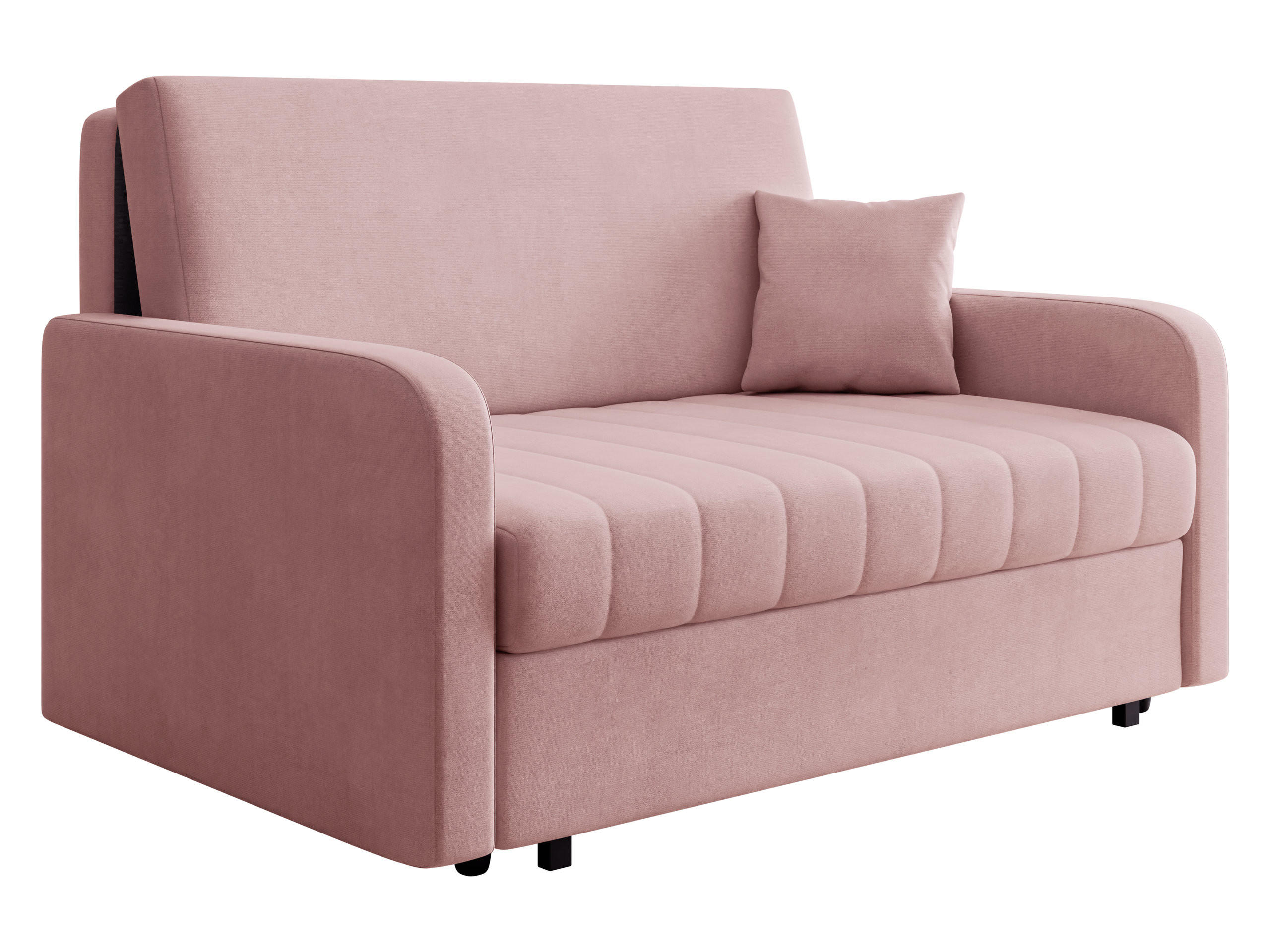 SCHLAFSOFA Viva Silk III - Schwarz/Rosa, Holz/Textil (152/85/98cm) - MIRJAN24