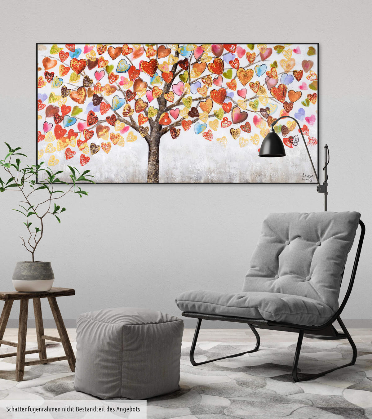 ÖLGEMÄLDE 120/60 cm - Weiß, Holz/Textil (120/60cm) - KUNSTLOFT
