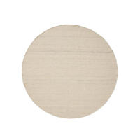 WOLLTEPPICH Lars Cream ø 200 cm rund - Creme, Naturmaterialien/Kunststoff (200/200cm) - benuta