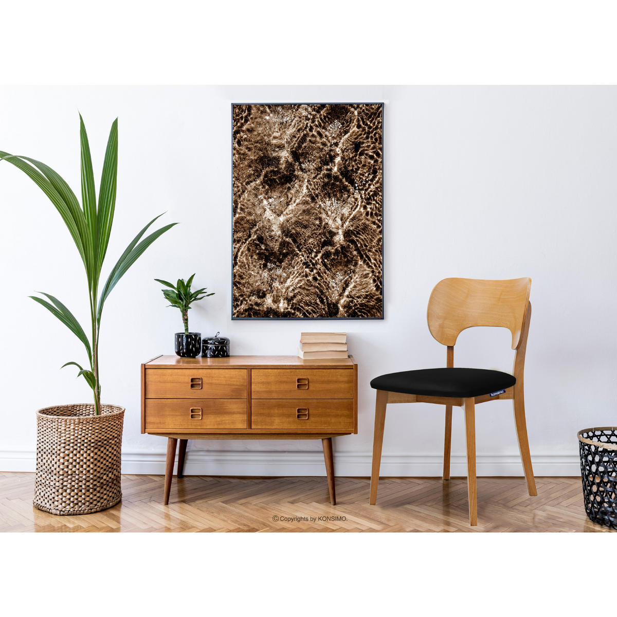 ESSZIMMERSTÜHLE LYCO (2er-Set), schwarz / Eiche hell - Eichefarben/Schwarz, Holz/Buchenholz (47/81/45cm) - KONSIMO®