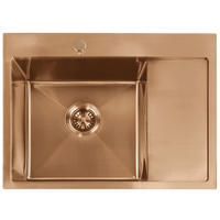 EDELSTAHLSPÜLE Rea Fin Brush Copper ohne Küchenarmatur - Kupferfarben, Metall (48/18.5/62cm) - REA