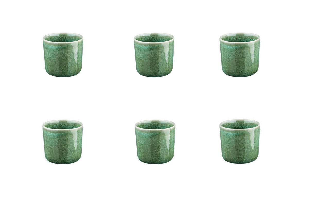 BECHER MAGMA 6er-Set - Grün, Keramik (0.2L) - Björn
