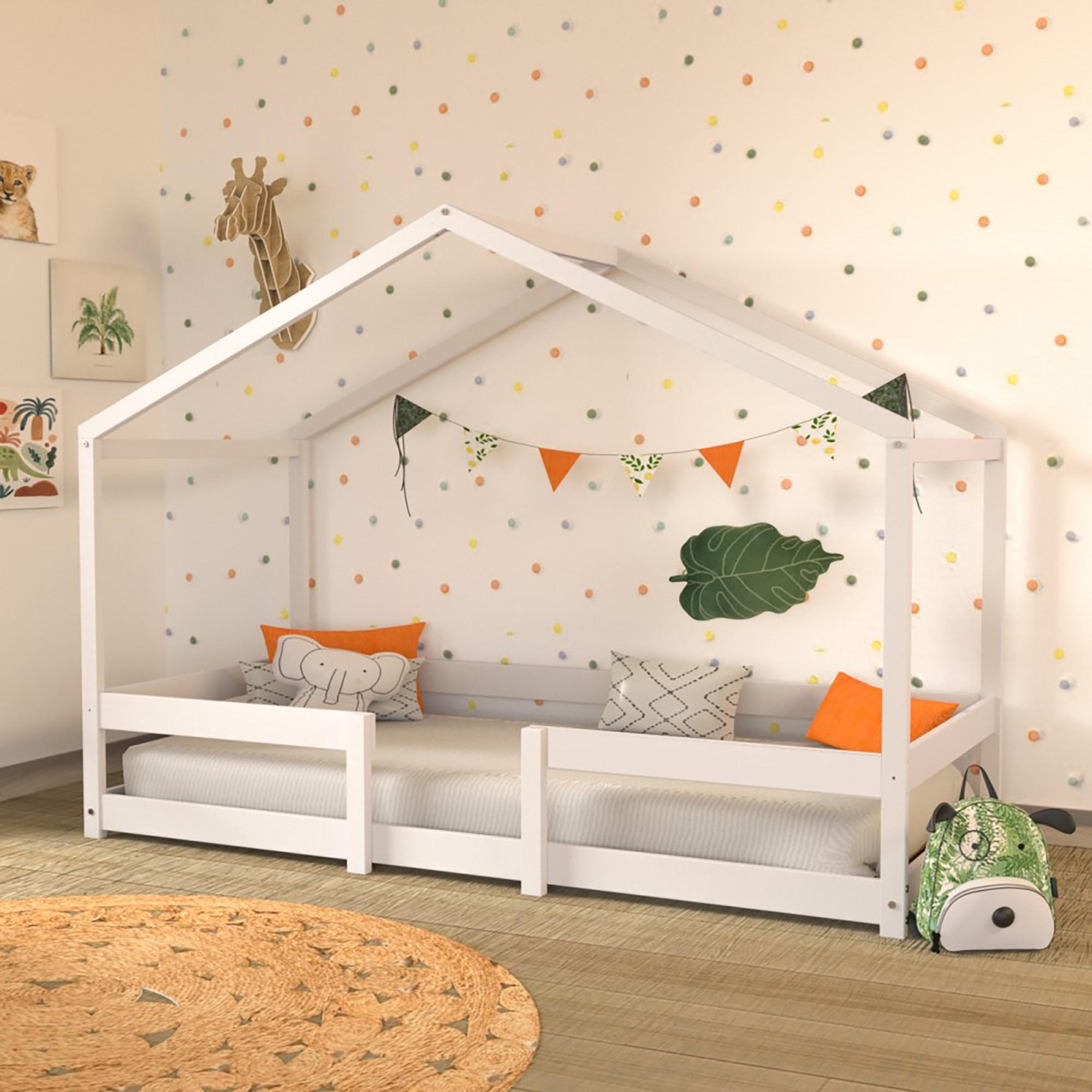 Thumbnail - Weber Industries Hausbett, Weiß, Holz, 90x190 cm, Kinder- & Jugendzimmer, Kindermöbel, Kinderbetten, Hausbetten
