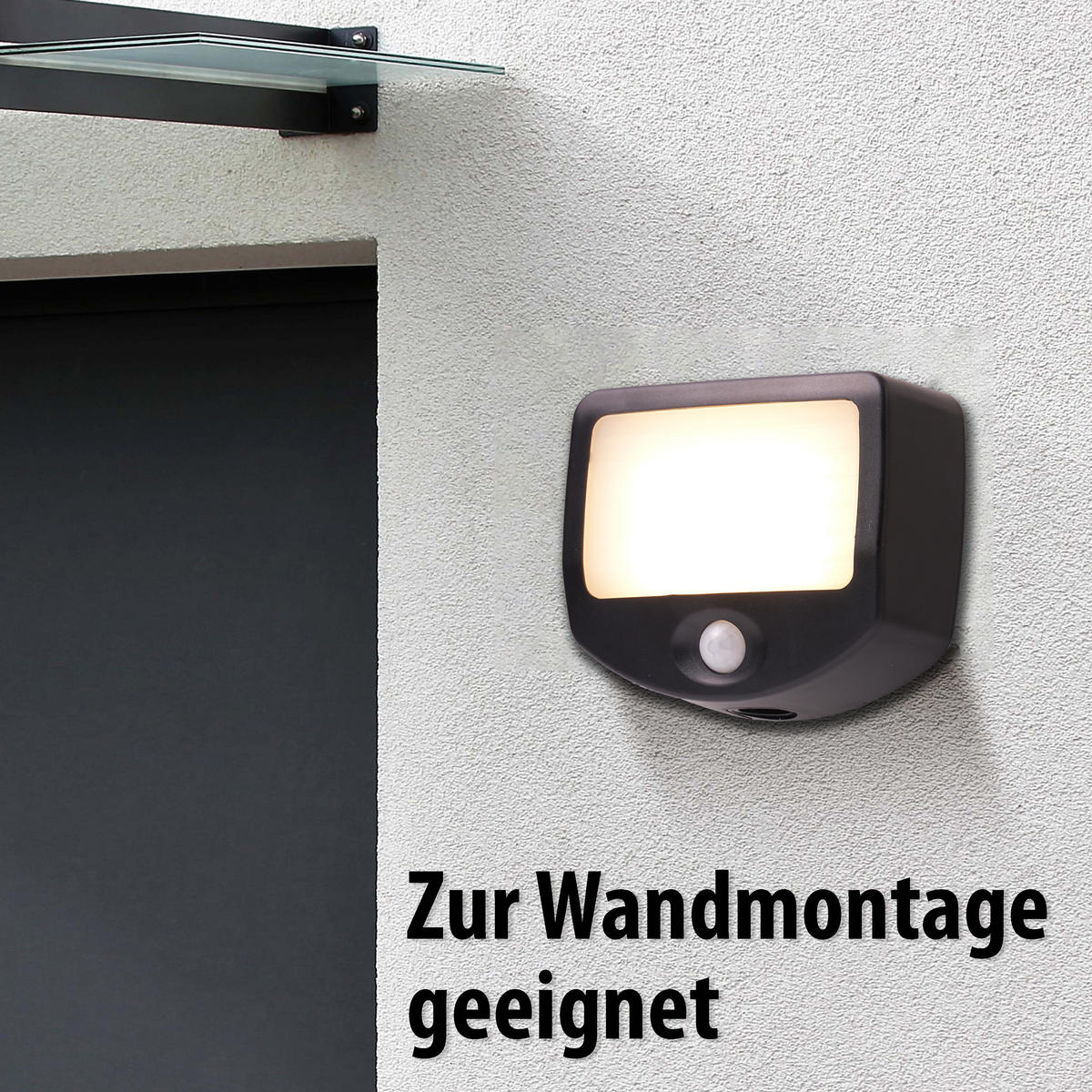 LED-BATTERIE-SICHERHEITSLEUCHTE - mit Bewegungsmelder und Funk-Aktivierung für Garten und Terrasse, 3er-Set - Weiß, Kunststoff (3.9/9/31.7cm) - Northpoint