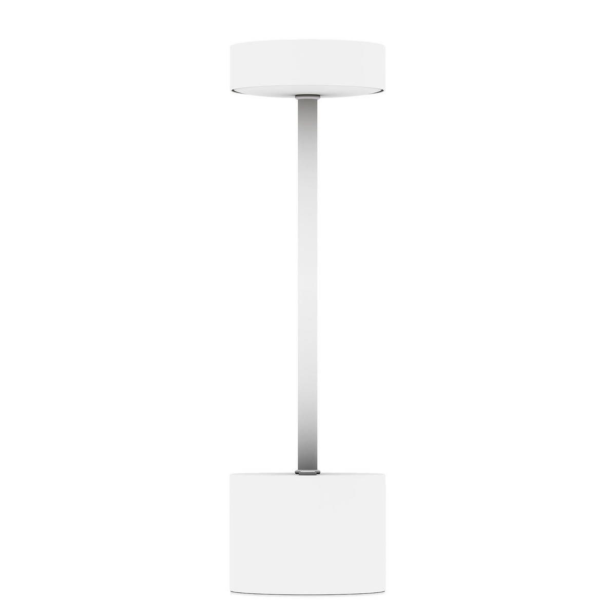 AKKU-TISCHLEUCHTE - Eisen / Kunststoff - Weiß, Metall (8/8/28cm) - home24