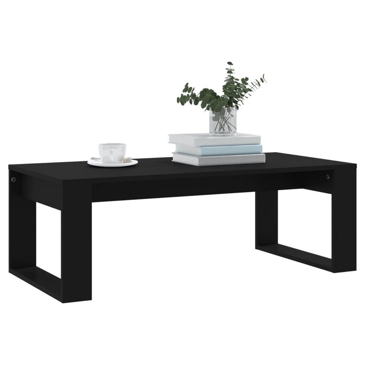 COUCHTISCH Schwarz 102x50x35 cm Holzwerkstoff - Schwarz, Holzwerkstoff (50/102/35cm) - furnicato