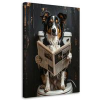 LEINWANDBILD Tiere 60x90cm - Schwarz, Textil (60/90cm) - Feeby