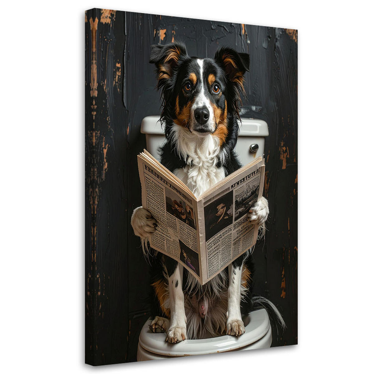 LEINWANDBILD Tiere 60x90cm - Schwarz, Textil (60/90cm) - Feeby