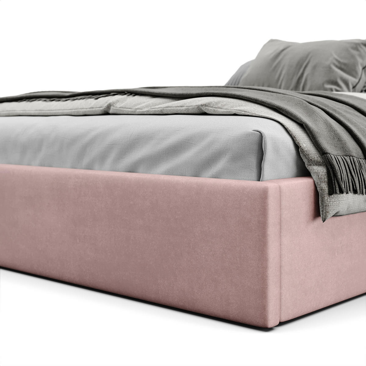 POLSTERBETT 180x200cm Bett mit Stauraum Lattenrost Rosa - Rosa, Holz/Holzwerkstoff (180/200cm) - Muralo