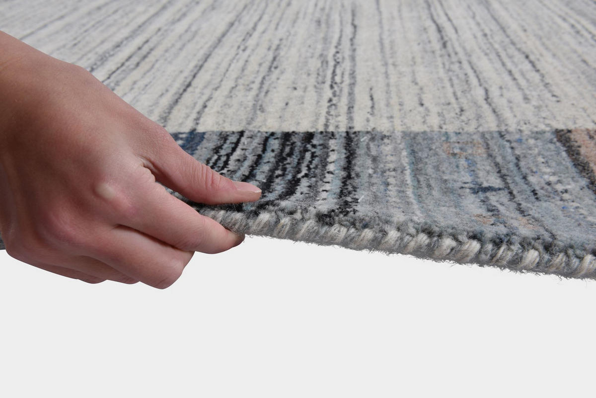 WOLLTEPPICH Nebraska mit Bordüre 60x90 cm - Multicolor, Textil (60/90cm) - THEKO