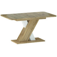 ESSTISCH rechteckig Eiche Wotan - Weiß ausziehbar - Eiche Wotan, Holzwerkstoff (85/140/76cm) - designimpex