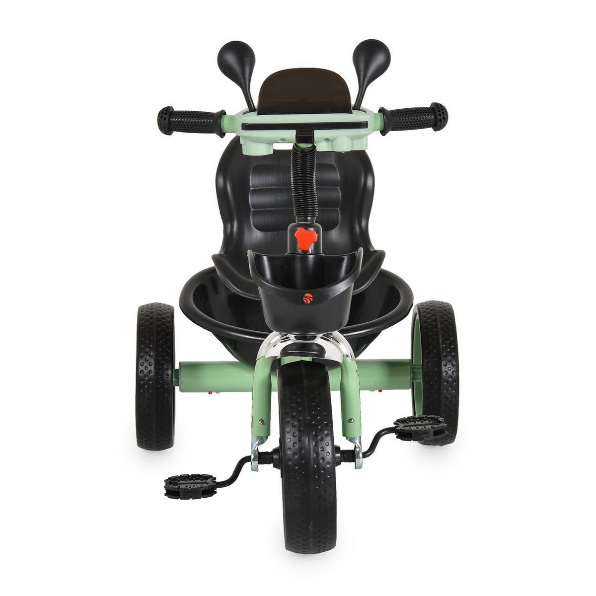 DREIRAD Twidle Körbe grün Musikfunktion, Lichter, EVA-Reifen, verstellbarer Sitz - Grün, Metall (68/48/68cm)