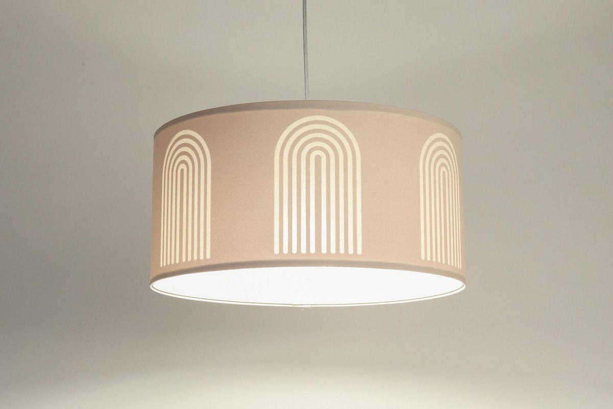 HÄNGELEUCHTE Weiß 40/90 cm - Beige/Weiß, Kunststoff (20/0.4/90cm) - ONZENO