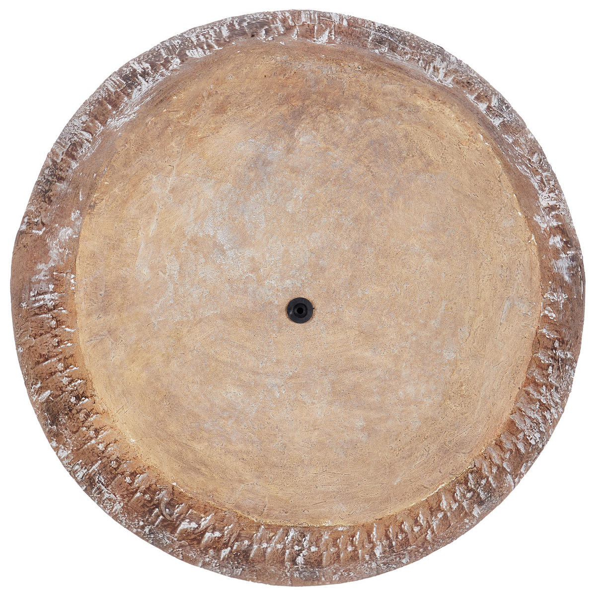 BLUMENTOPF Braun Variegatum - Beige/Braun, Stein (27cm) - Beliani