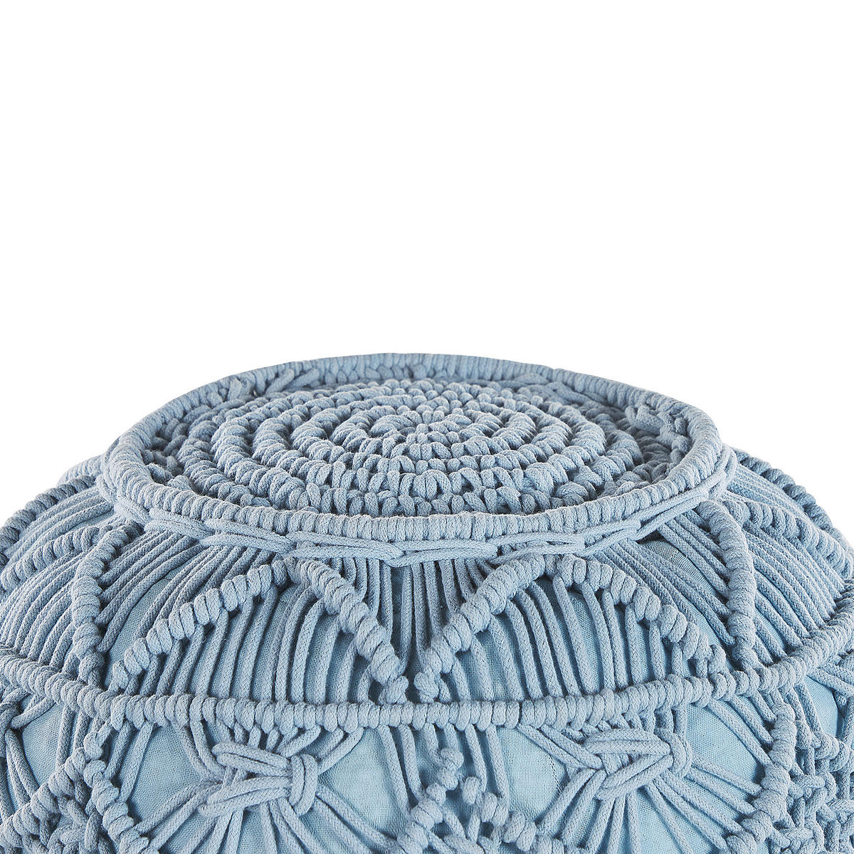 POUF Blau 40/40/40 cm Kayseri - Blau, Naturmaterialien/Textil (40/40/40cm) - Beliani