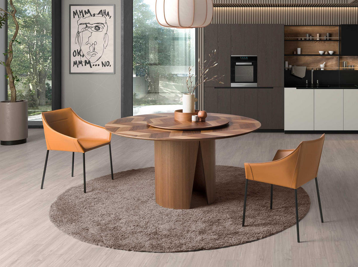 ESSTISCH Walnuss 150/150/76 cm - Walnussfarben, Holz (150/150/76cm) - ANGEL CERDA