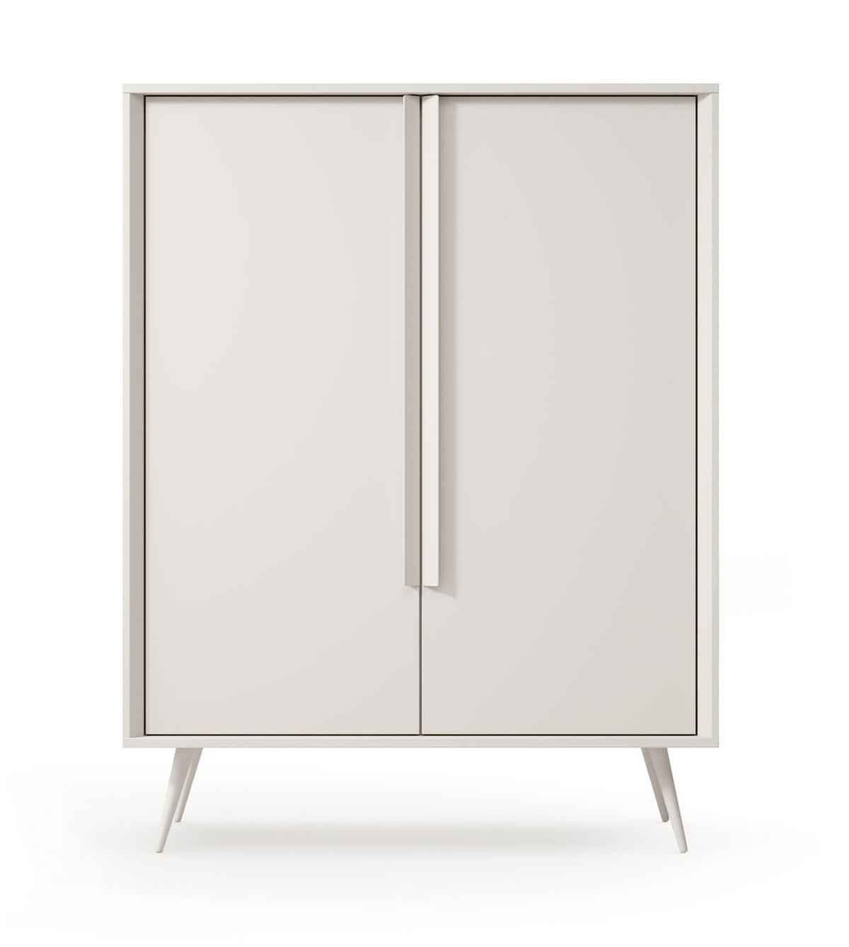 HOHE Kommode 97 cm Fabora, Kaschmir, 2 Türen - Kaschmir, Holz/Metall (97/125/40cm) - Emporius