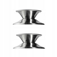 DECKELHALTER, Silber, 2 Stück - Silberfarben, Metall (7cm) - KADAX
