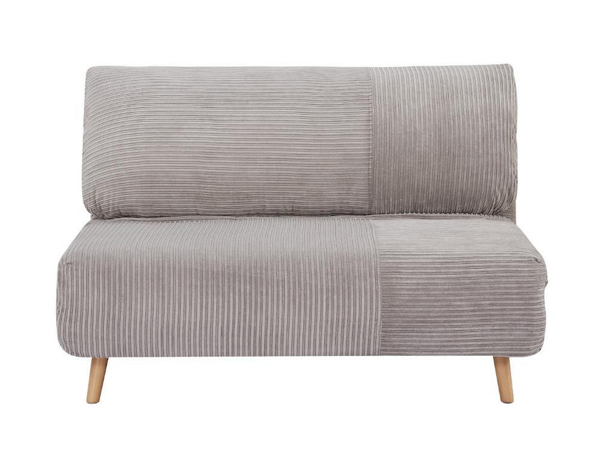 SCHLAFSOFA 2-Sitzer - Cord - Hellgrau - PALULA - Hellgrau, Textil (90/83/124cm) - Vente-Unique
