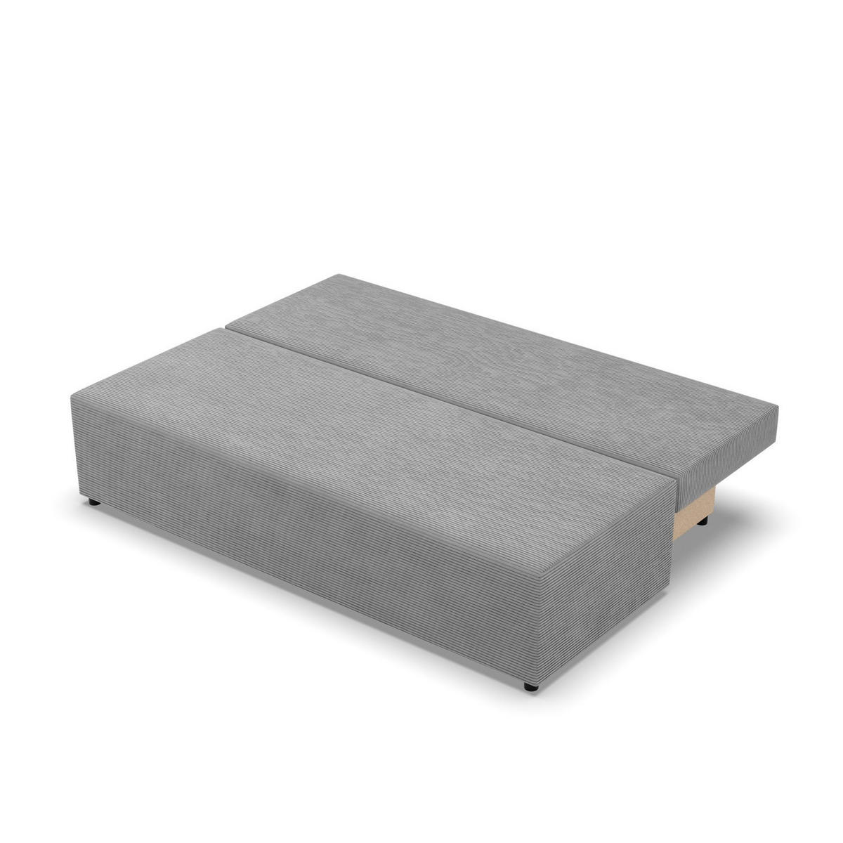 SOFA 3-SITZER MIT SCHLAFFUNKTION FERMO Grau - Grau, Textil (92/95/191cm) - Mebligo