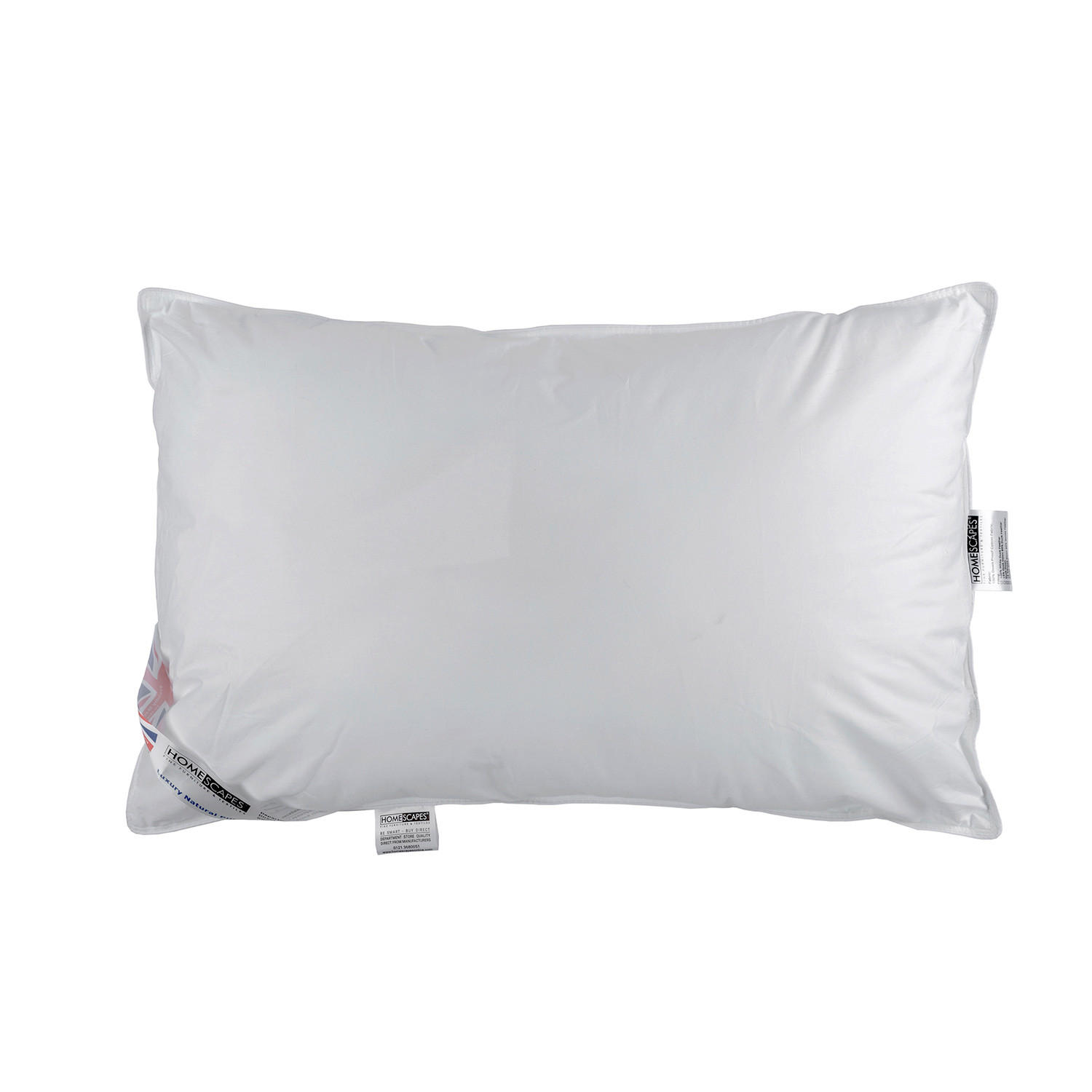 KOPFKISSEN extra prall, Super-Mikrofaser mit Kamille 48/74 cm - Weiß, Textil (48/74cm) - Homescapes