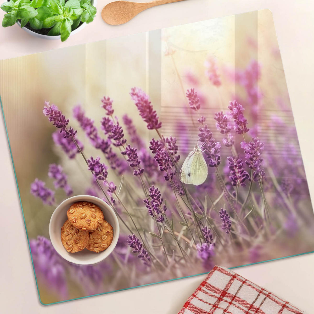 GLASPLATTE 60x52 cm Lavendel - Lila, Glas (60/0.4/52cm) - TULUP