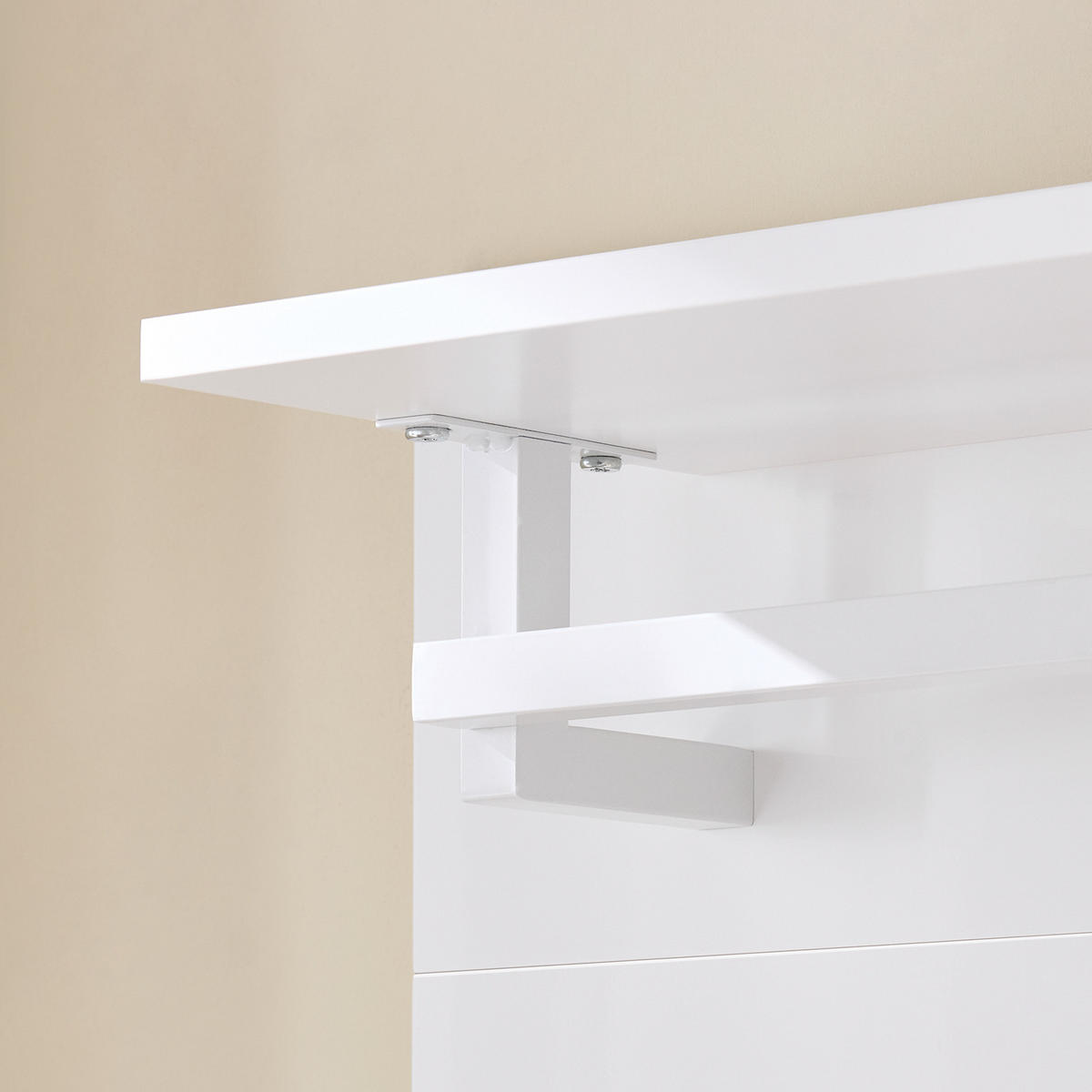 WANDGARDEROBE Weiß - Weiß, Holzwerkstoff/Metall (100/70/20cm) - SoBuy
