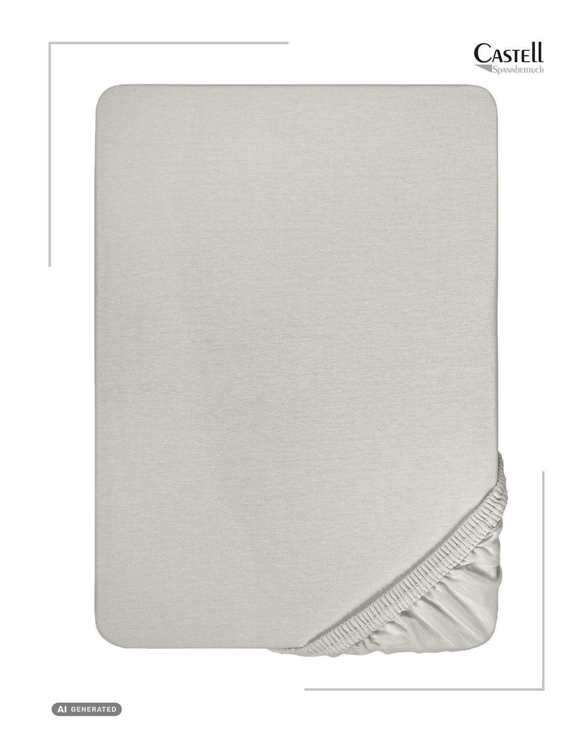 SPANNBETTTUCH Basic Jersey sturmgrau, 180x200 cm - 200x200 cm - Grau, Textil (200/200cm) - Castell
