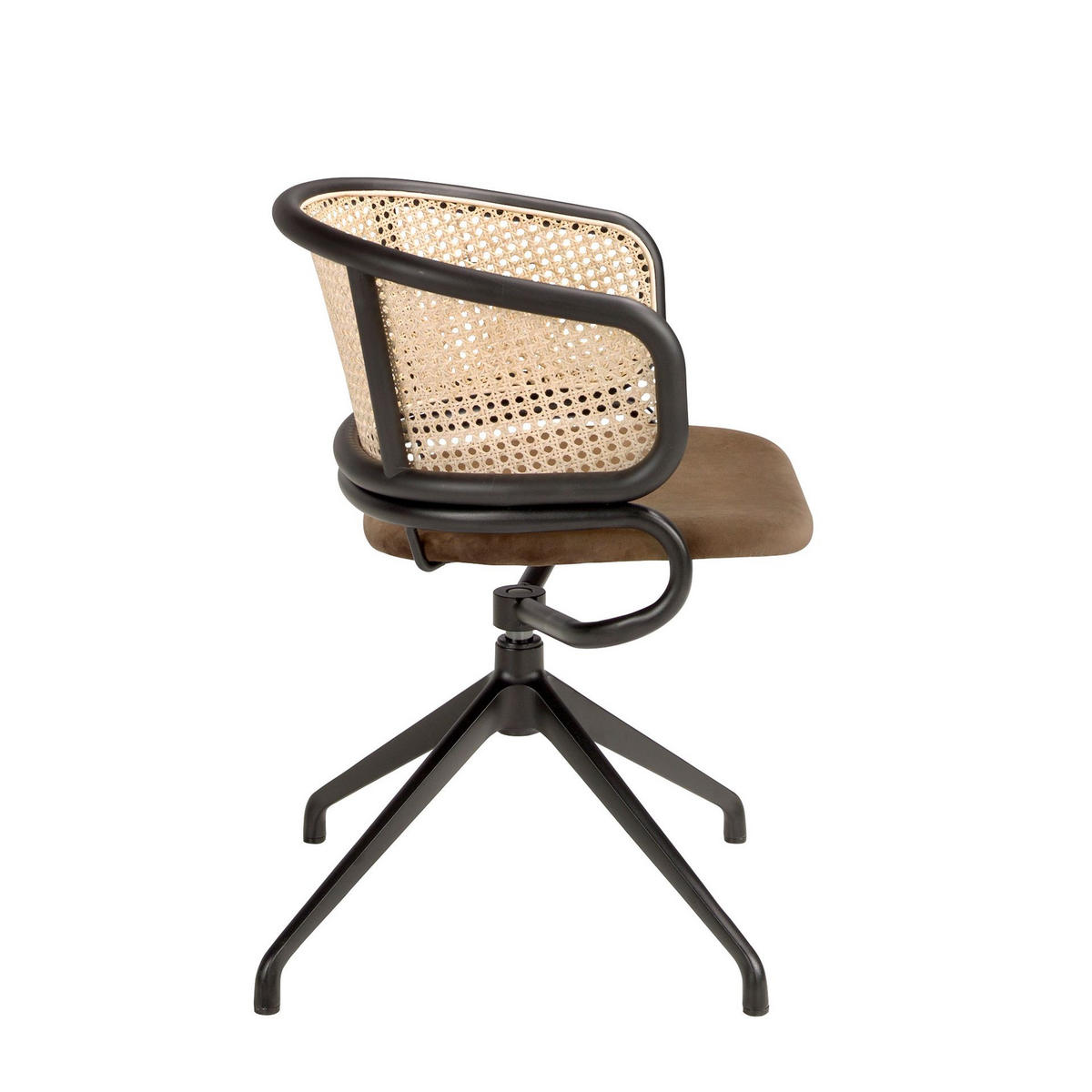 ARMLEHNSTUHL Braun, Schwarz 56/ 53/ 74 cm - Schwarz/Braun, Naturmaterialien/Textil (56/74/53cm) - ANGEL CERDA