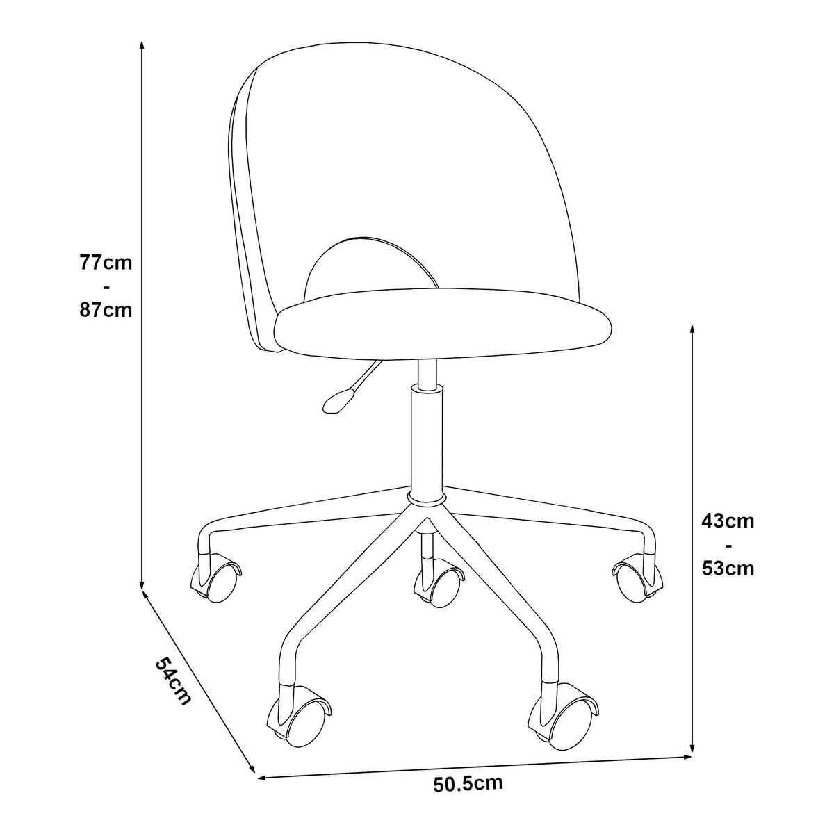 DREHSTUHL Kajaani - Grau, Textil/Metall (50.5/87/54cm) - [en.casa]