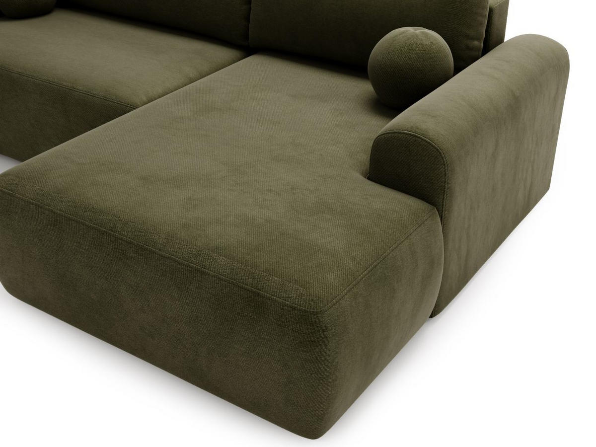 ECKSOFA Savana Grün Rechts - Grün, Holz/Textil (177/257cm) - Graingold