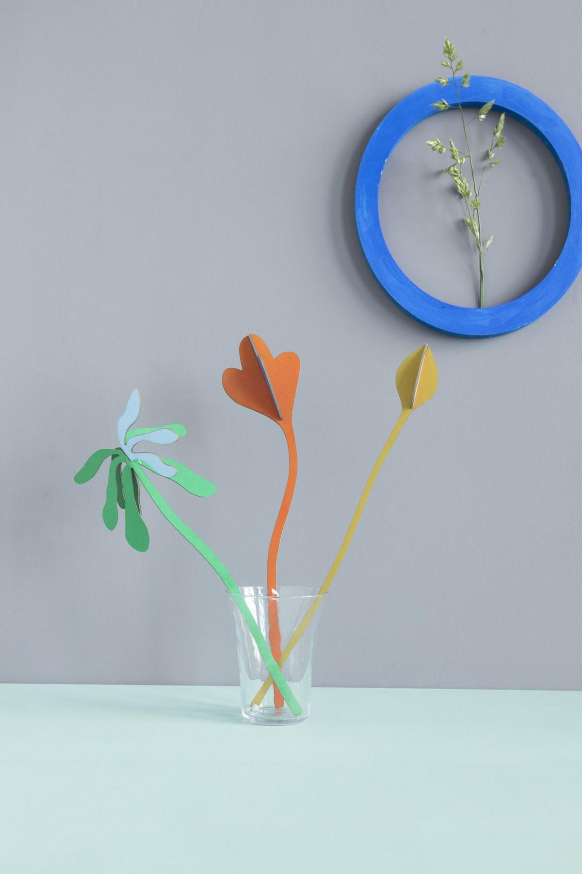 DEKOFIGUR Zarte Papierstiele 6/27 cm - Multicolor, Wellpappe (6/27/6cm) - KUNSTLOFT