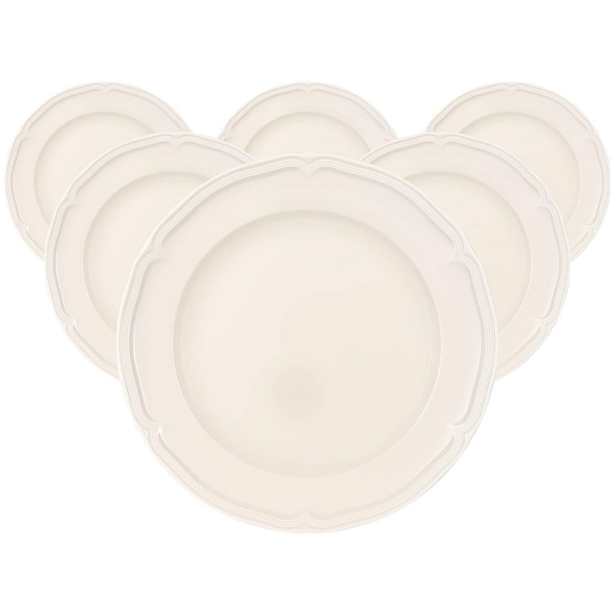 SPEISETELLER Manoir weiß ø 26,7 cm 6er Set - Weiß, Keramik (26.7cm) - Villeroy & Boch