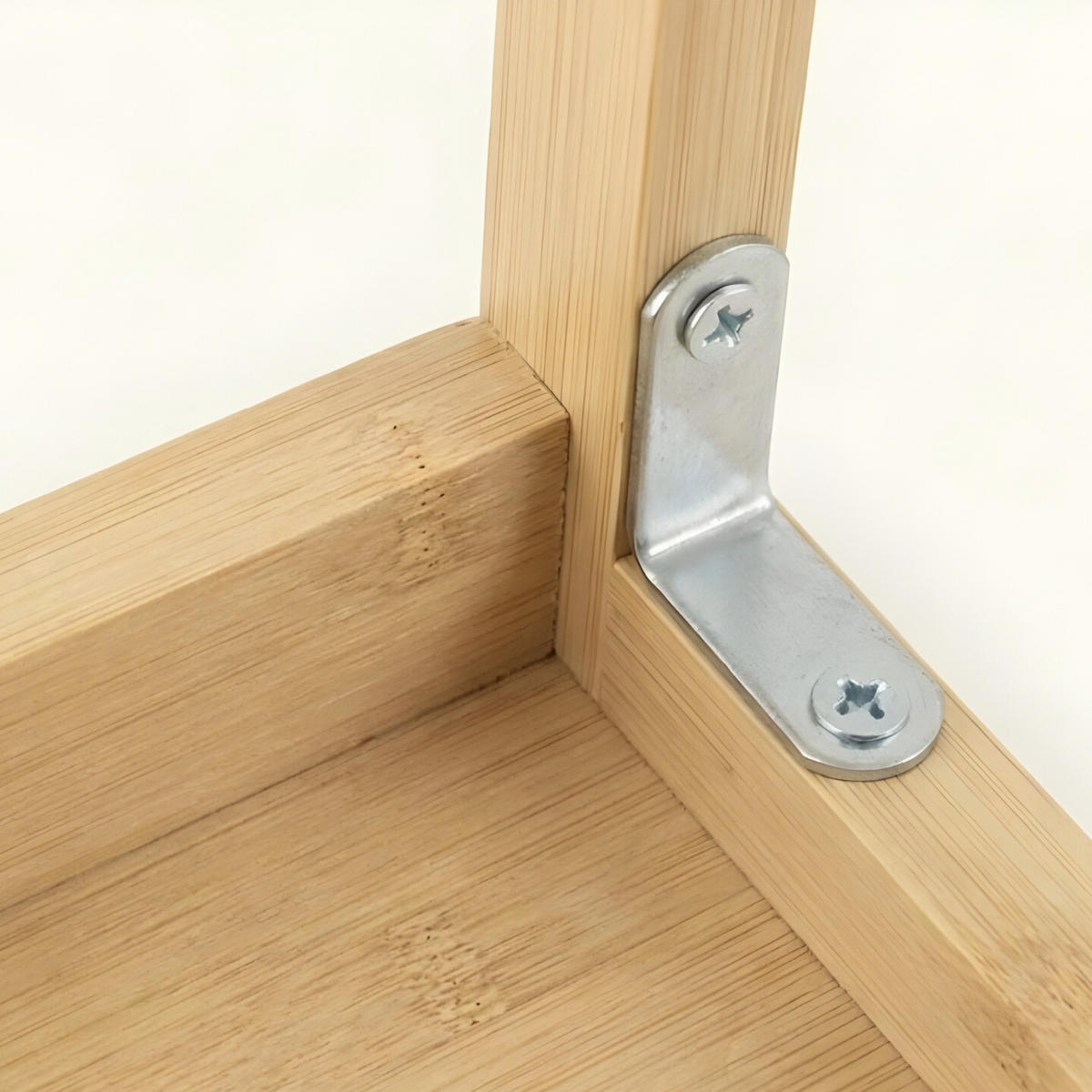 HOCKER Krok Bambus H. 46 cm - Weiß, Naturmaterialien (44/46/44cm) - NUXIO