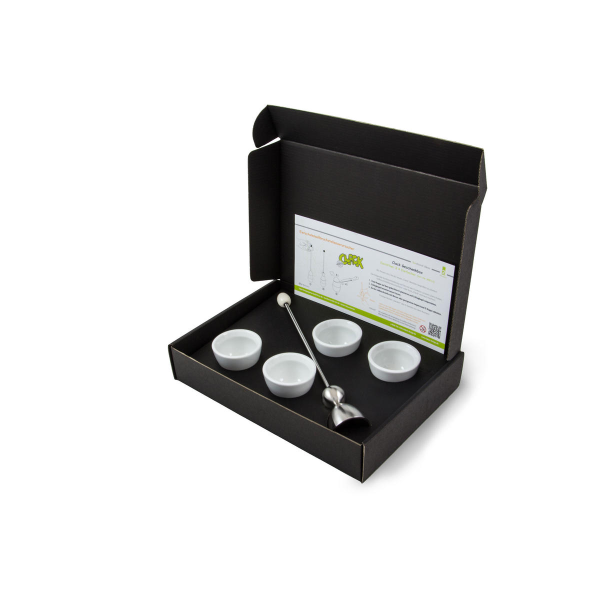 EIERSCHALENSOLLBRUCHVERURSACHER Clack Geschenkbox Set, 4-tlg. - Multicolor, Metall (4.7/18/26cm) - Take2