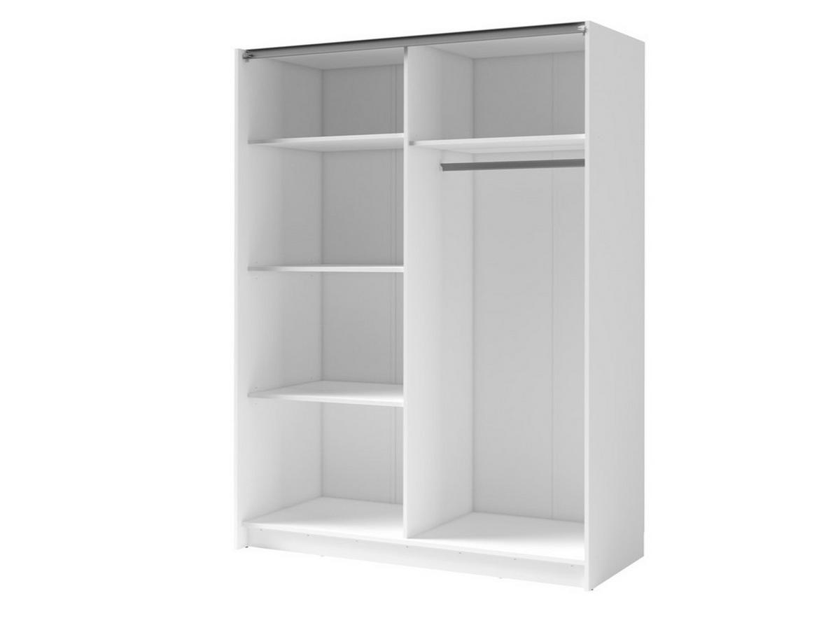KLEIDERSCHRANK Weiß 200/198/55 - Weiß, Holzwerkstoff (200/198/55cm) - RAUMHIRSCH FURNITURE