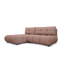 ECKSOFA Milorya Rosa - Rosa, Textil (230/90/170cm) - Pillovely