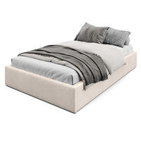 POLSTERBETT 120x200cm Bett mit Stauraum Lattenrost Creme - Creme, Holz/Holzwerkstoff (120/200cm) - Muralo