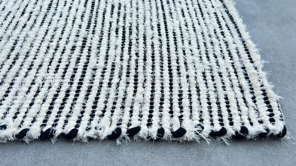 TEPPICH aus recycelter Baumwolle handgewebt grau - Grau, Naturmaterialien (160/230cm) - AFK Living