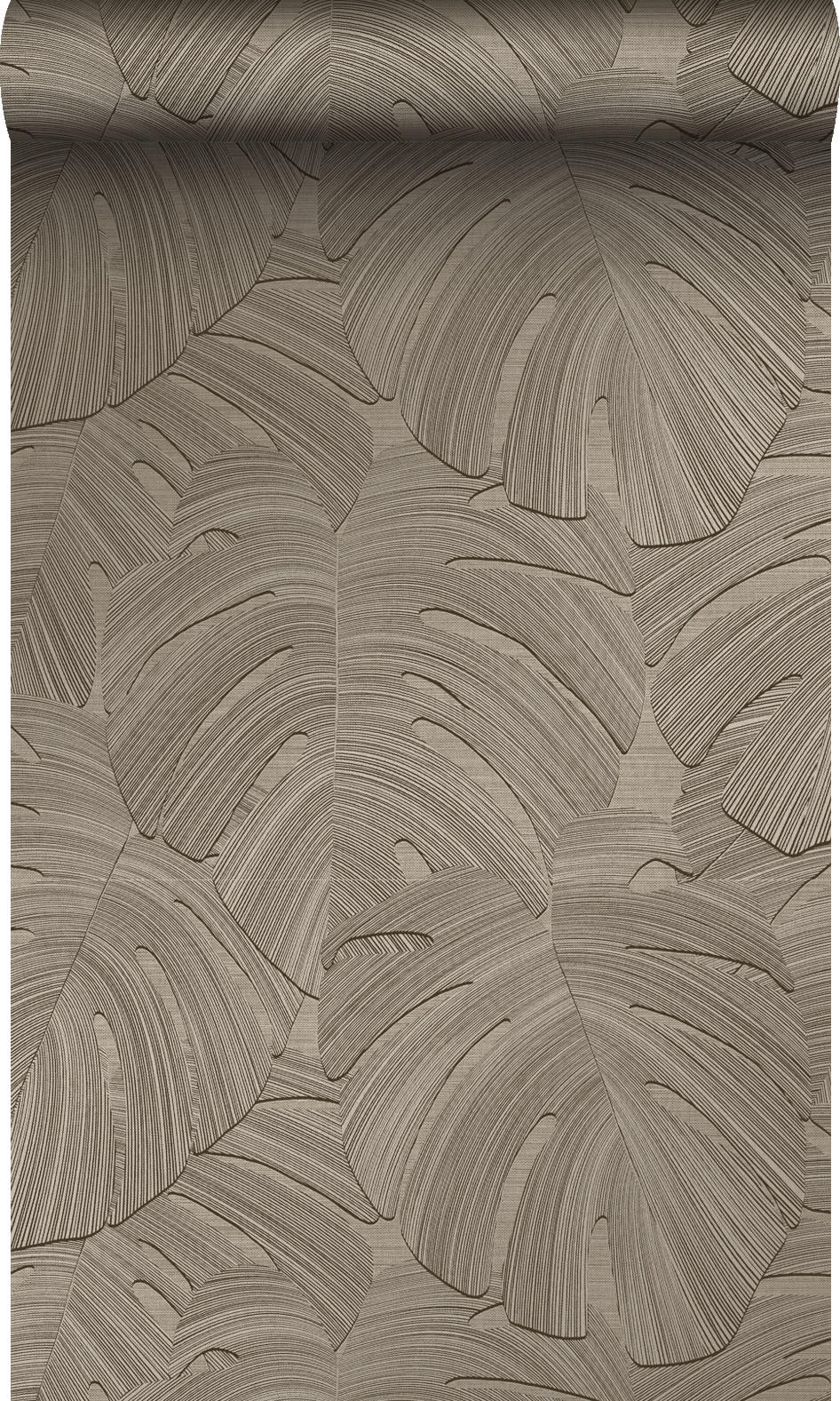 TAPETE tropische Blätter 53 cm x 10.05 m - Braun, Papier (53/1000cm) - Origin Wallcoverings