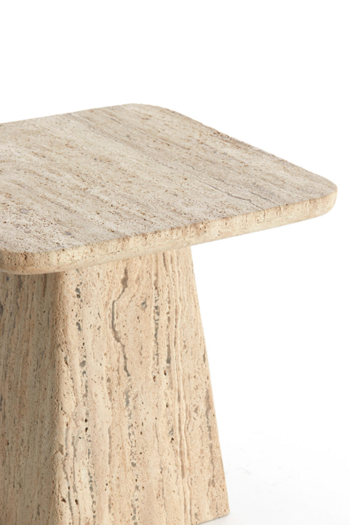 BEISTELLTISCH Kepami Braun 45/45/42 cm - Braun, Stein (45/45/42cm) - Light & Living