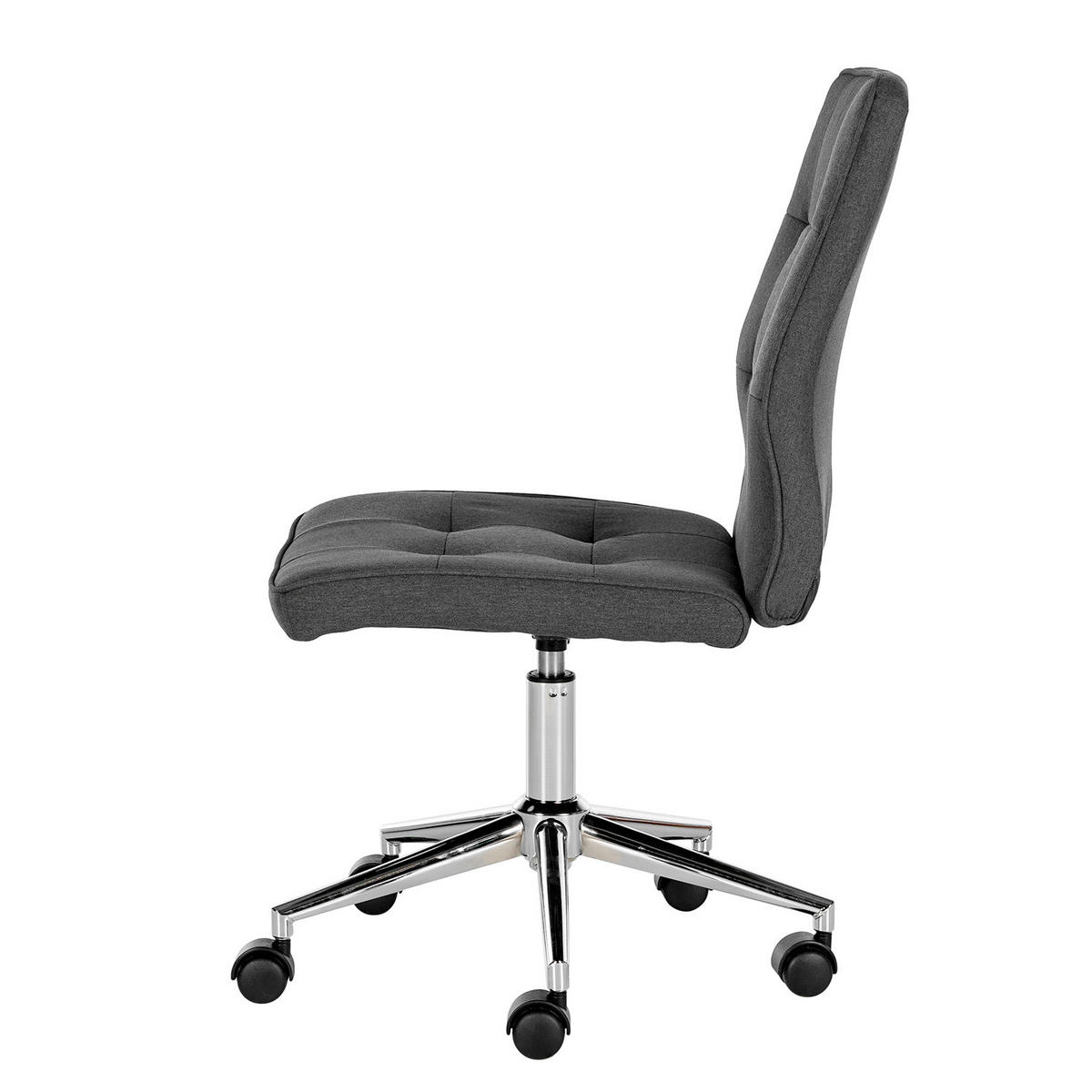 BÜROSTUHL - Metall / Textil - Grau, Textil/Metall (46/91/62cm) - home24