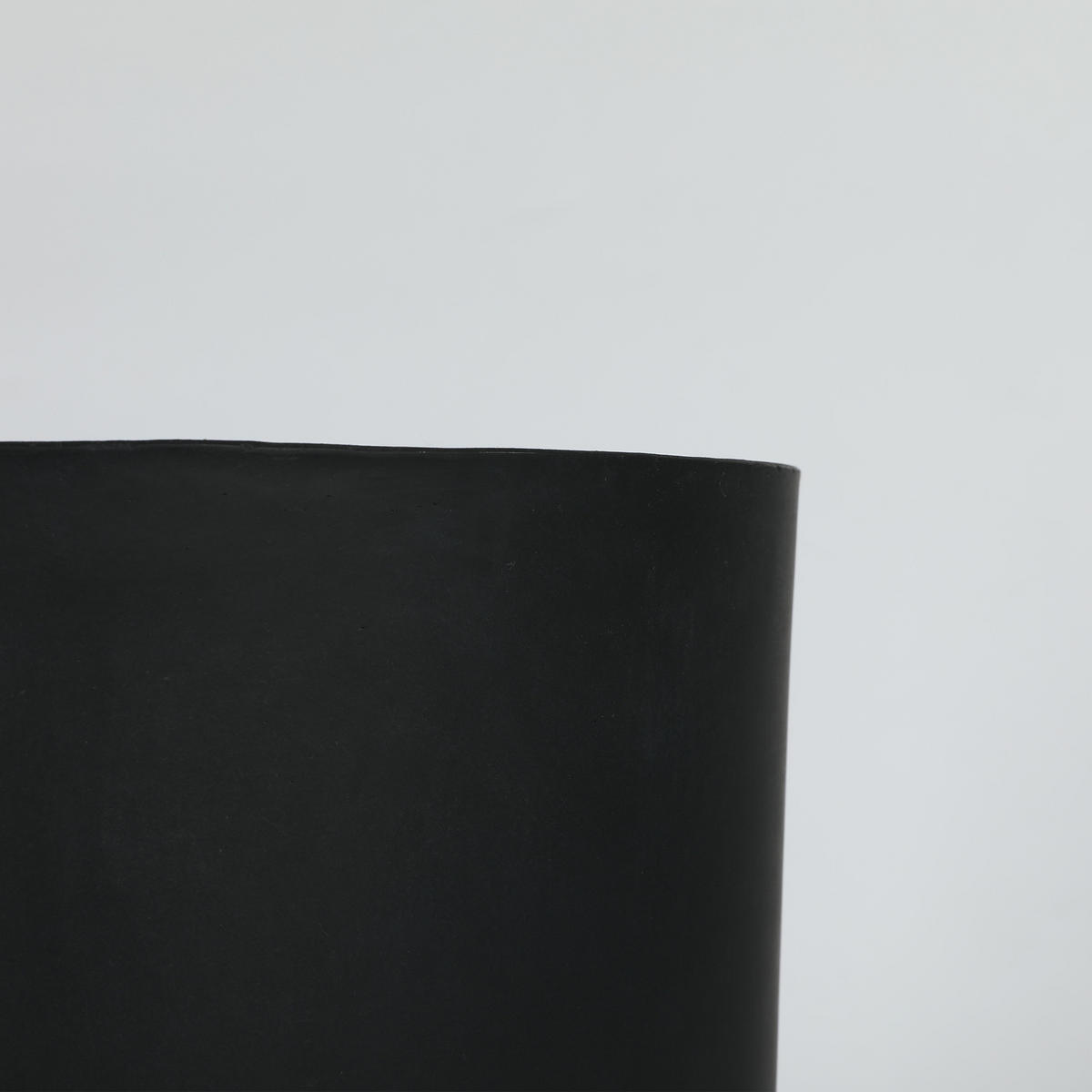 PFLANZTOPF Schwarz 2er Set, Ø 34/32 cm & Ø 40/40 cm, Magnesiumoxid, wetterfest - Schwarz, Stein (32.3cm) - PANGIVO