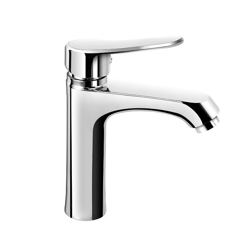 BADEZIMMERARMATUR, inklusive 80 cm Zulaufschlauch, 17 cm hoch, silber. - Silberfarben, Metall (50/6/25cm) - Vallsero